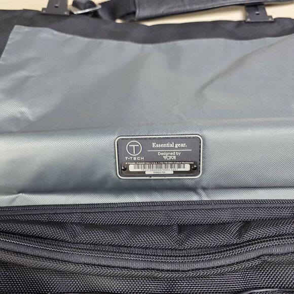 TUMI T-Tech Laptop Flap Brief Messenger Bag Briefcase Crossbody 058627D Black‎ - Picture 7 of 13